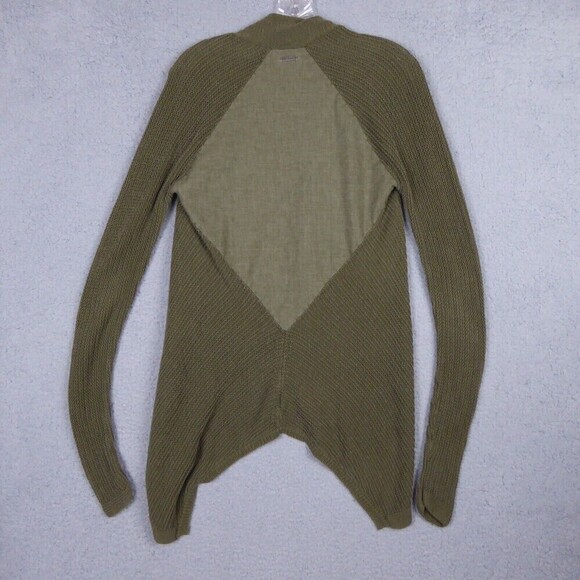 PRANA Cardigan Women's Small Olive Green Breathe Open Front Open Knit Outdoor - Picture 10 of 11